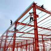 ����䓽Y(ji��)��(g��u)���ư��bʩ��  Construction of large steel structure sliding